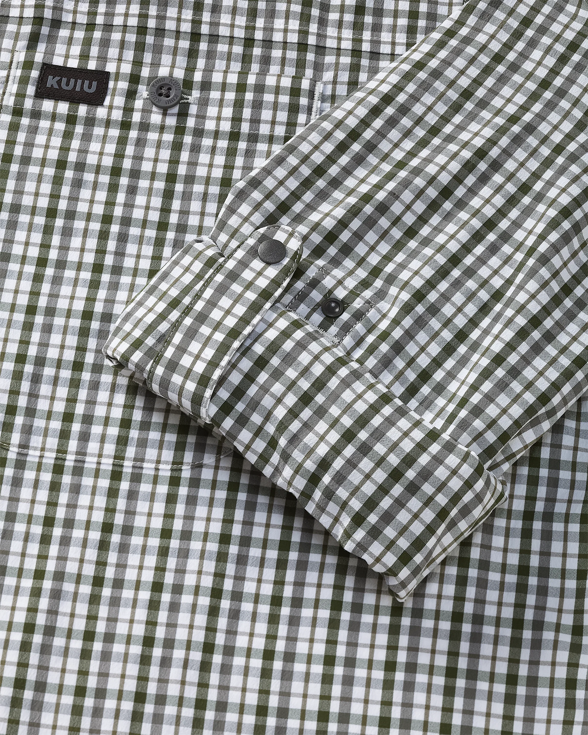 Borrego LS Shirt | Mini Cross Check Verde Plaid